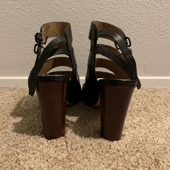 Leather Stacked Heel - Picture 7 of 11